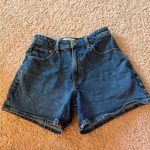 Abercrombie & Fitch women’s high rise dad shorts.